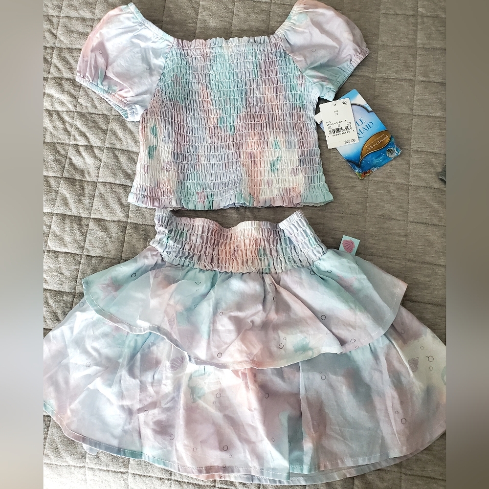 Disney The Little Mermaid Pastel Smocked Set